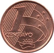 1 Centavo Cabral, Brazil, 1998-2004 reverse image