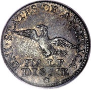 5 Cents "Half Disme", United States, 1792 reverse image