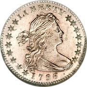 ½ Dime "Draped Bust Half Dime" small eagle obverse image