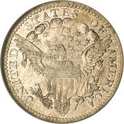½ Dime "Draped Bust Half Dime" Heraldic eagle, United States, 1800-1805 reverse image