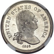 5 Cents "1866 Nickel" Pattern; nickel obverse image