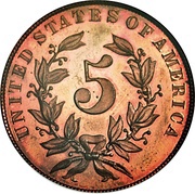 5 Cents "1866 Nickel" Pattern reverse image