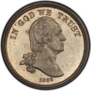 5 Cents "1886 Nickel" Pattern; nickel obverse image