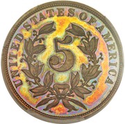 5 Cents "1866 Shield Nickel" Pattern, United States, 1866 reverse image