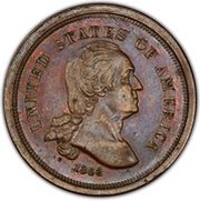 5 Cents "1866 Nickel Without Rays" Pattern; copper obverse image