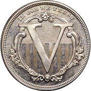 5 Cents "1868 Nickel" Pattern reverse image