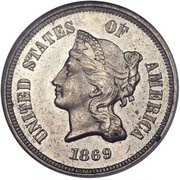 5 Cents "1869 Nickel" Pattern obverse image