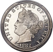 5 Cents "1882 Liberty Nickel" Pattern obverse image
