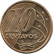 10 Centavos Pedro I reverse image