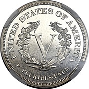 5 Cents "1883 Liberty Nickel" Pattern, United States, 1883 reverse image