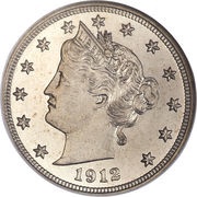 5 Cents "Liberty Nickel" with "CENTS" obverse image