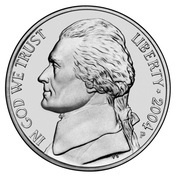 5 Cents "Jefferson Nickel" Westward Journey, Keelboat obverse image