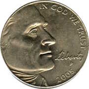 5 Cents "Jefferson Nickel" Westward Journey, Bison obverse image