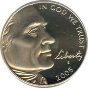 5 Cents "Jefferson Nickel" Westward Journey, Ocean View obverse image