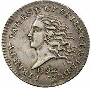 10 Cents "1792 Disme" Pattern; silver obverse image