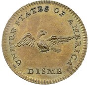 10 Cents "Copper Disme" Pattern, United States, 1792 reverse image
