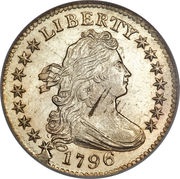 1 Dime "Draped Bust Dime" small eagle obverse image