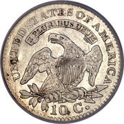 10 Cents "Liberty Cap Dime" 1st variety, United States, 1809-1828 reverse image