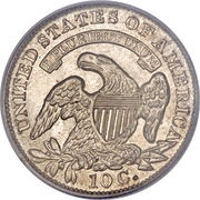 10 Cents "Liberty Cap Dime" 2nd variety, United States, 1828-1837 reverse image