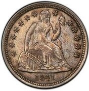 1 Dime "Seated Liberty Dime" with stars, no arrows obverse image