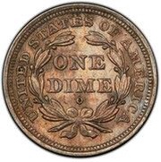 1 Dime "Seated Liberty Dime" with stars, no arrows reverse image