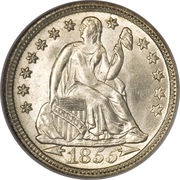 1 Dime "Seated Liberty Dime" with stars and date arrows obverse image