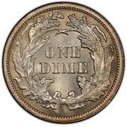1 Dime "Seated Liberty Dime" w/o stars, date arrows removed reverse image