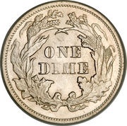1 Dime "Seated Liberty Dime" arrows at date reverse image