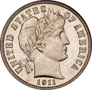 1 Dime "Barber Dime" obverse image
