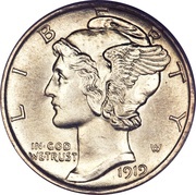 1 Dime "Mercury Dime" obverse image