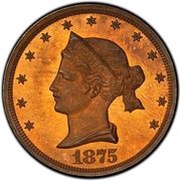 20 Cents "1875" Pattern; copper obverse image