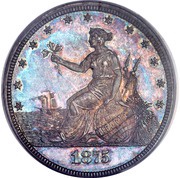 20 Cents "1875⅕ Dollar" Pattern; silver obverse image