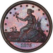 20 Cents "1875⅕ Dollar" Pattern; copper obverse image