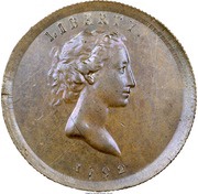25 Cents "1792 Quarter Dollar" Pattern; copper obverse image
