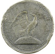 25 Cents "1792 Quarter Dollar" Pattern; white metal, United States, 1792 reverse image