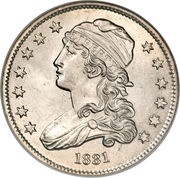 25 Cents "Liberty Cap Quarter" without motto obverse image