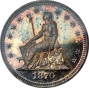 25 Cents "1870 Quarter Dollar" Pattern obverse image