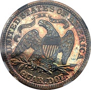 25 Cents "1870 Quarter Dollar" Pattern, United States, 1870 reverse image