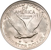 ¼ Dollar "Standing Liberty Quarter" Stars Below Eagle, United States, 1917-1930 reverse image