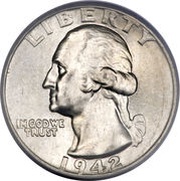 ¼ Dollar "Washington Silver Quarter" obverse image