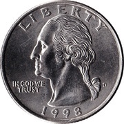 ¼ Dollar "Washington Quarter" obverse image