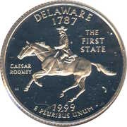 ¼ Dollar "Washington Quarter" Delaware, United States, 1999 reverse image