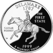 ¼ Dollar "Washington Quarter" Delaware - Silver Proof reverse image