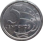 50 Centavos Mule Coin, Brazil, 2012 reverse image