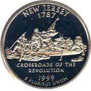 ¼ Dollar "Washington Quarter" New Jersey, United States, 1999 reverse image