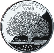 ¼ Dollar "Washington Quarter" Connecticut - Silver Proof reverse image