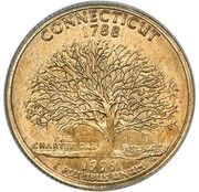 ¼ Dollar "Washington Quarter" Connecticut; Pattern reverse image