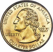 ¼ Dollar "Washington Quarter" Delaware; Pattern obverse image