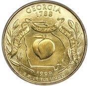 ¼ Dollar "Washington Quarter" Georgia; Pattern reverse image