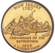 ¼ Dollar "Washington Quarter" New Jersey; Pattern reverse image